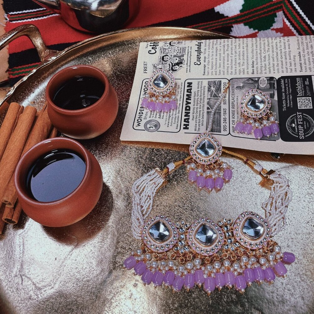 Indian Jewelry - Shaha (purple)